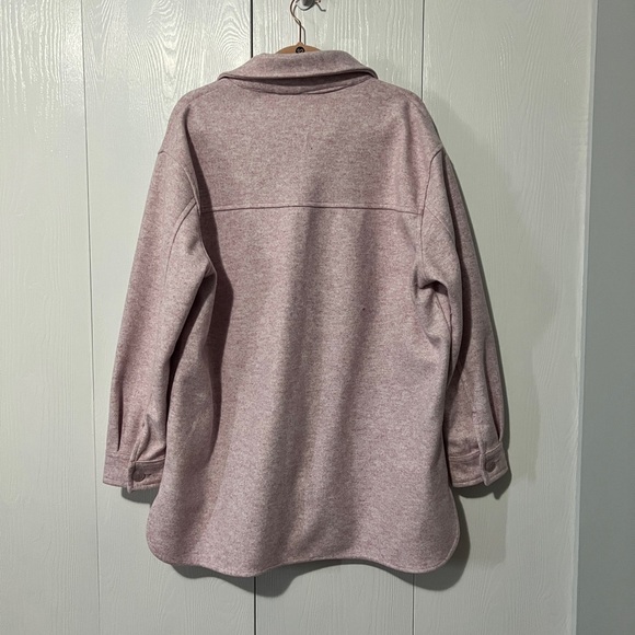 Pink Melange Shacket - Picture 2 of 3